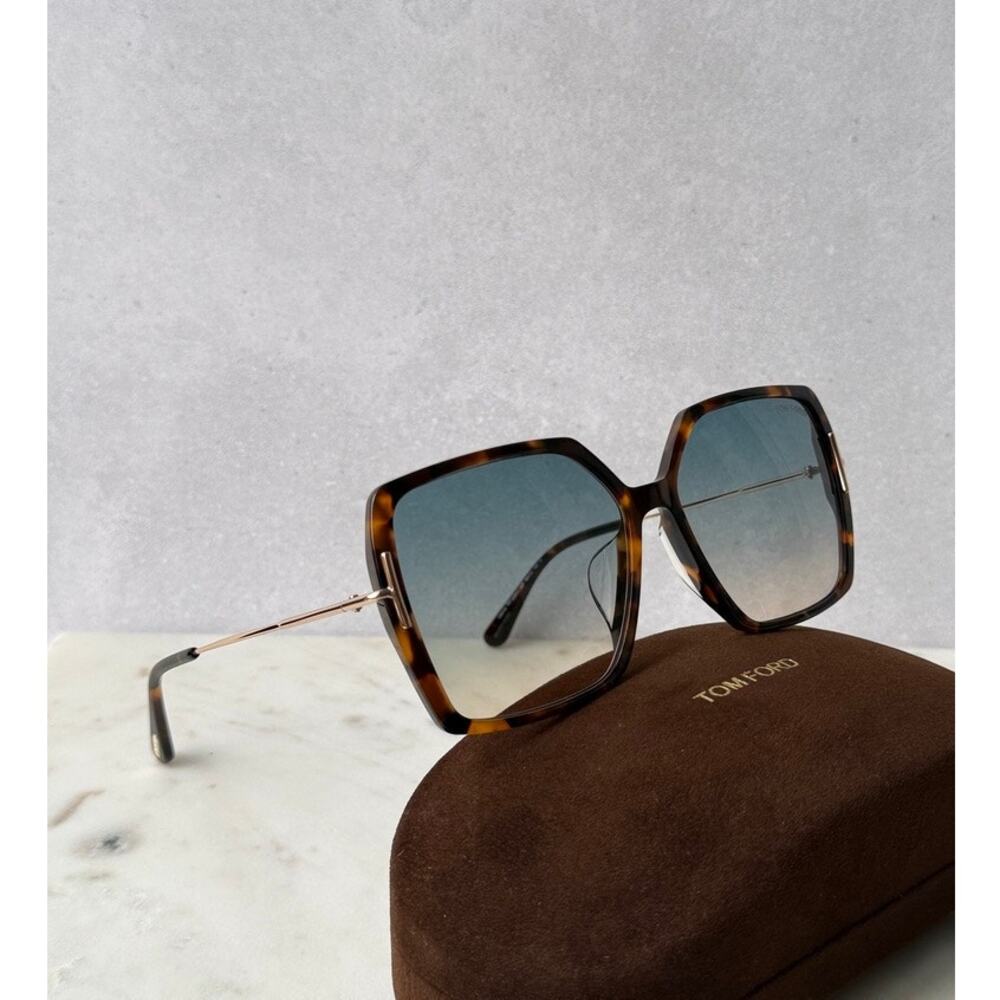 NEW Tom Ford Jayden FT1039-F Square Sunglasses in Brown $560